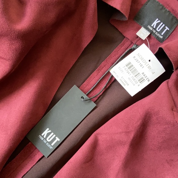 {KUT from the Kloth} Carina Faux Suede Drape Moto Jacket - Picture 6 of 10